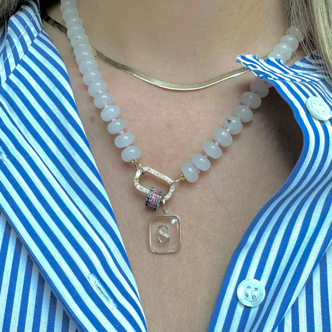 Oblong Triple-sided Diamond Charm Connector