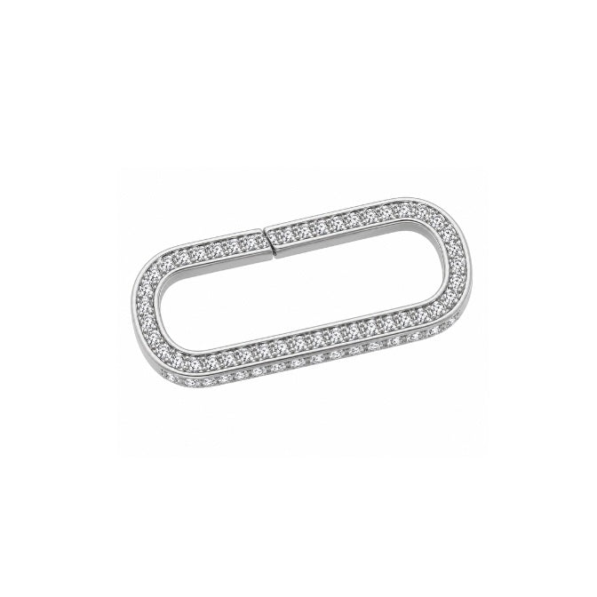 Large Triple-sided Diamond Paperclip Charm Connector