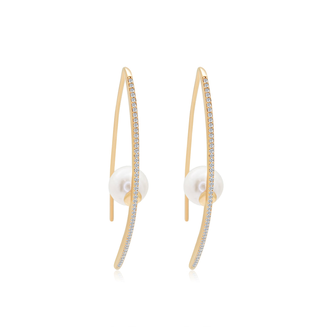 Diamond Pearl Keesha Earrings