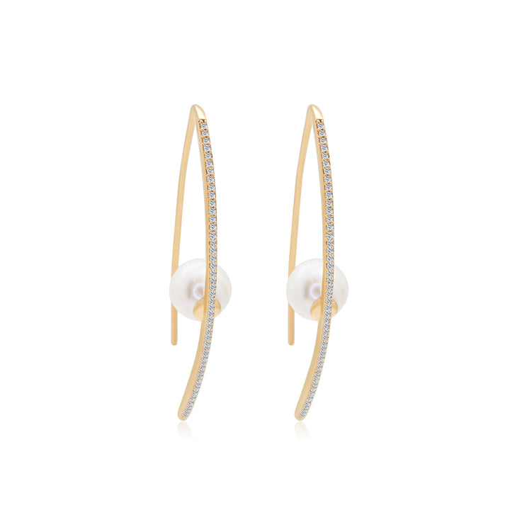 Diamond Pearl Keesha Earrings