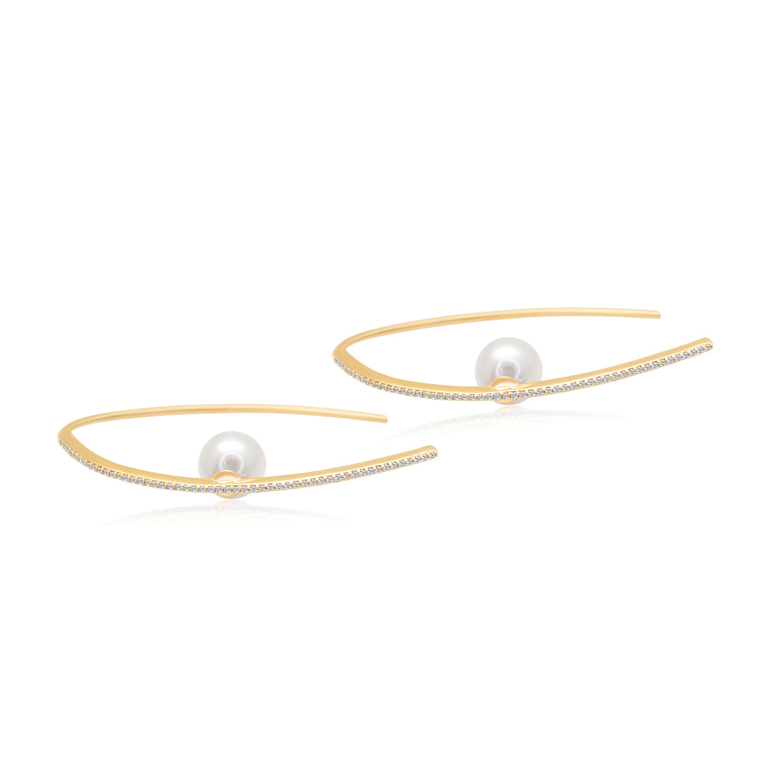 Diamond Pearl Keesha Earrings