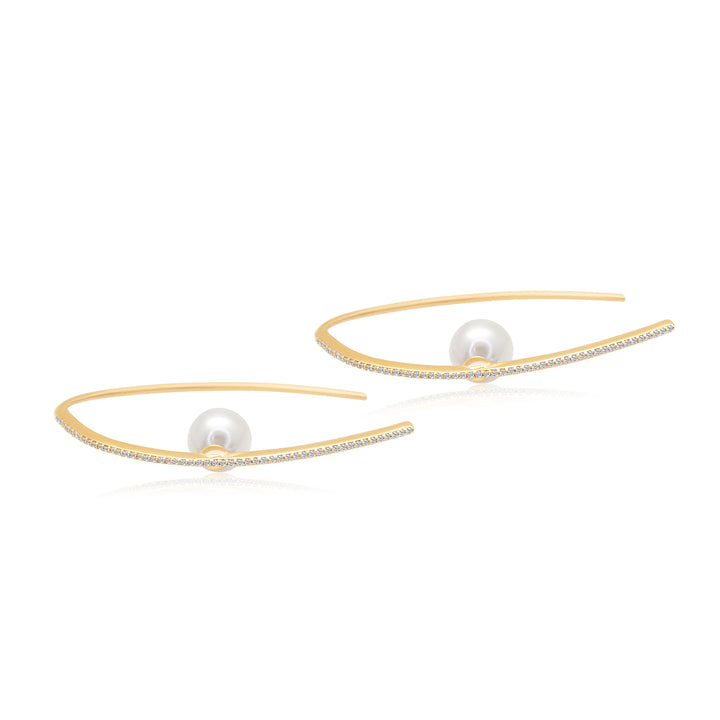 Diamond Pearl Keesha Earrings