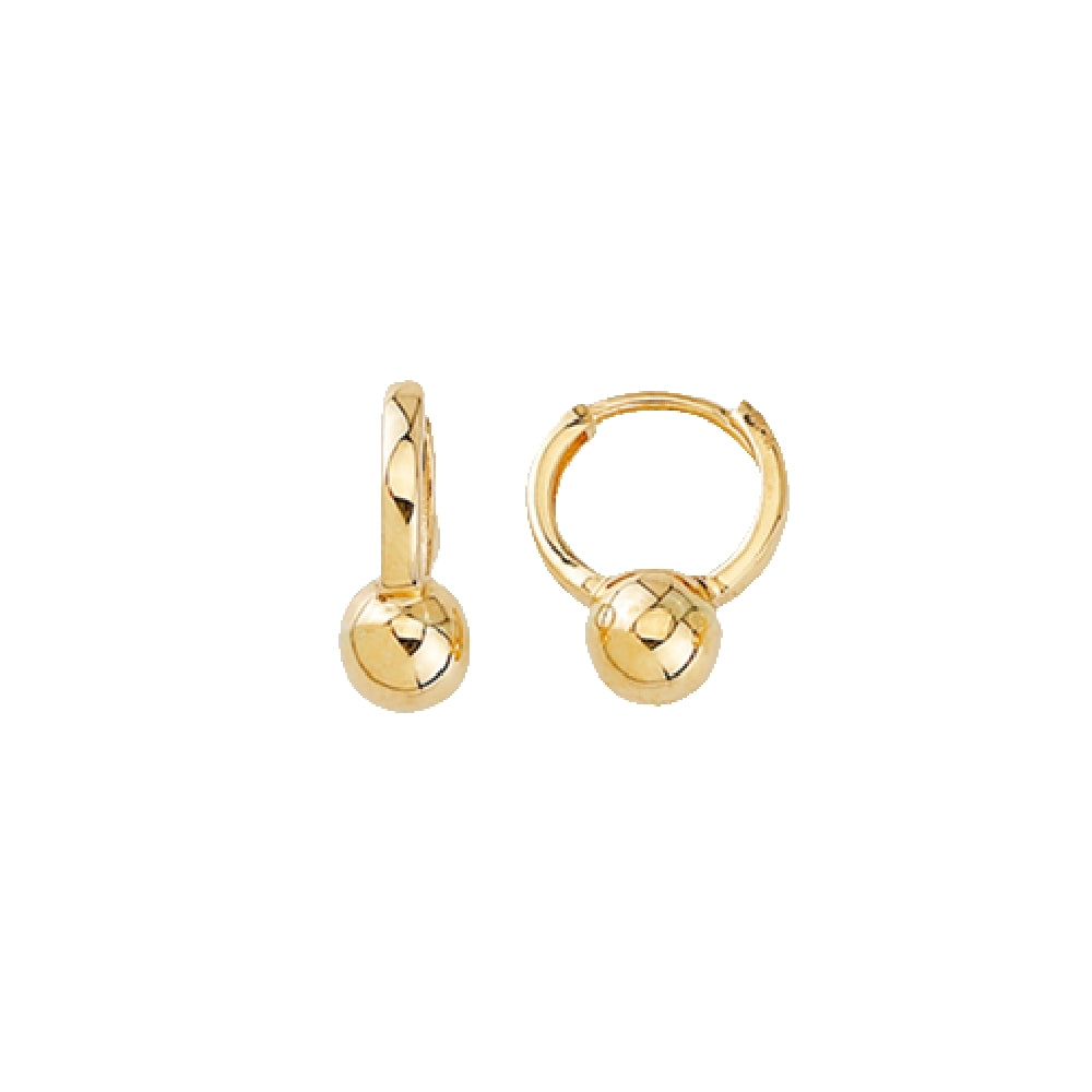 Bold Gold Bead Huggies