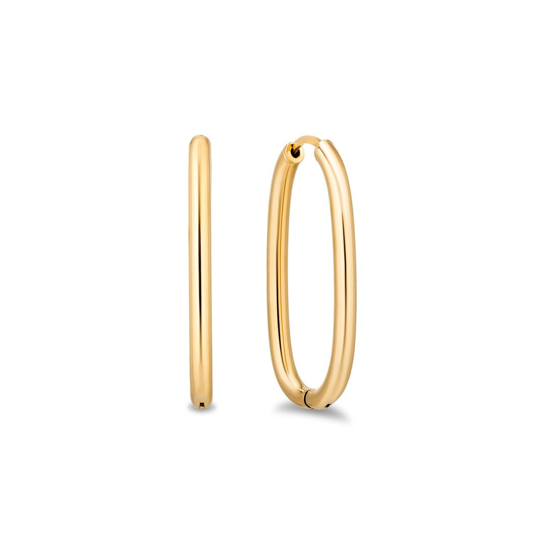 Bold Gold Oval Hoops