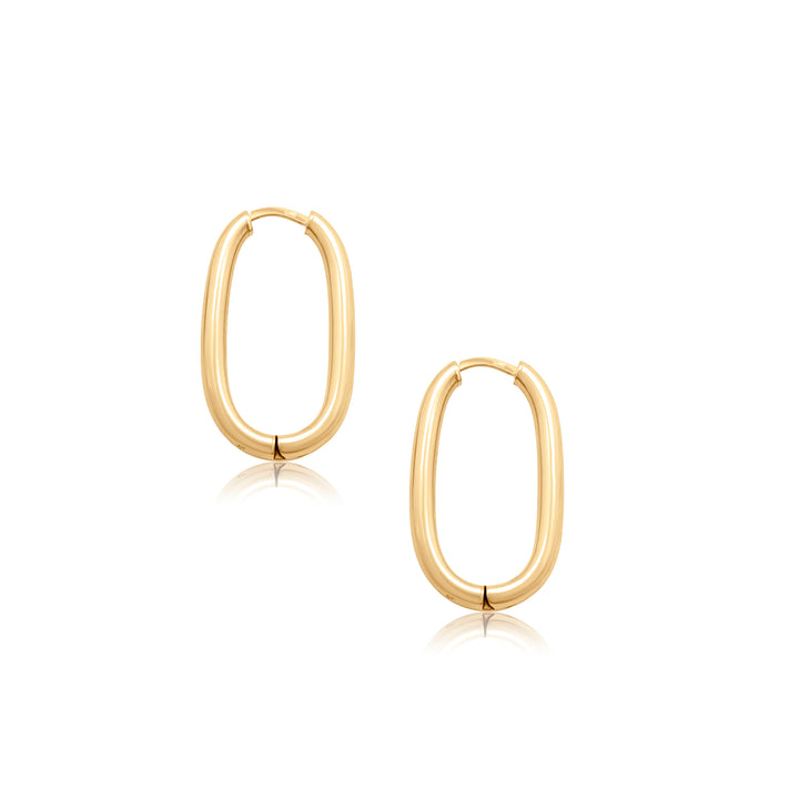 Bold Gold Oval Hoops