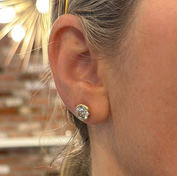 Martini Bezel Diamond Studs
