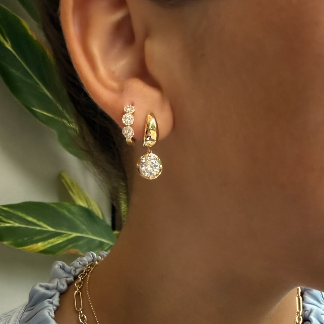 Classic Dangle Solitaire Hoops