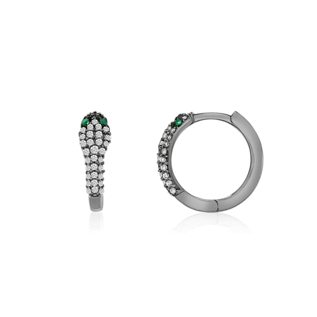 Diamond Emerald Snake Huggies