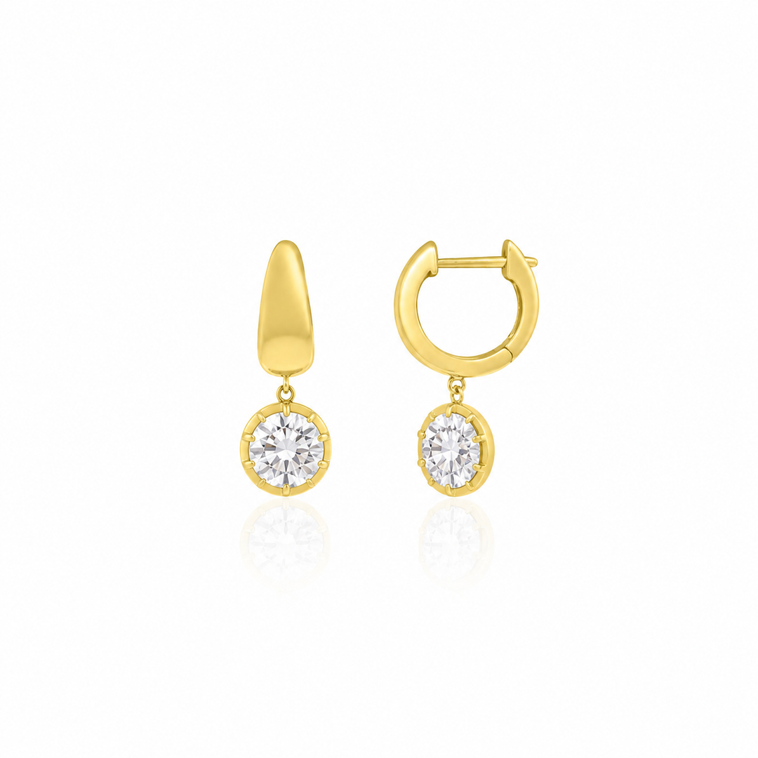 Classic Dangle Solitaire Hoops