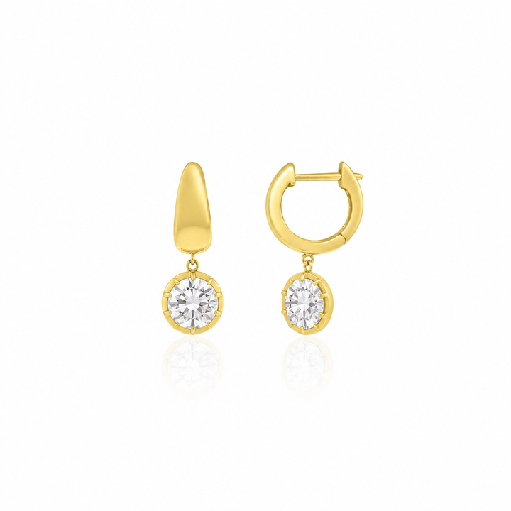 Classic Dangle Solitaire Hoops