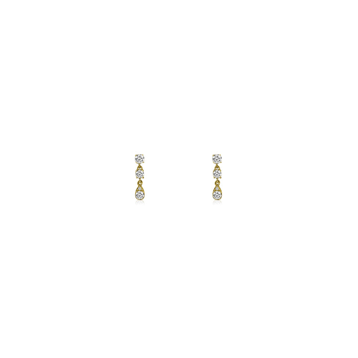 Diamond Drop Stud Earrings