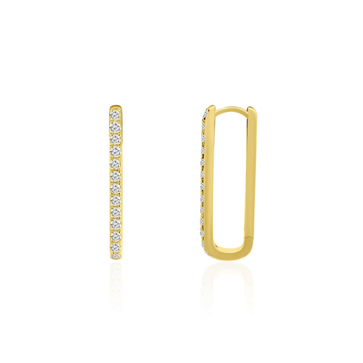 Large Paperclip Diamond Huggies