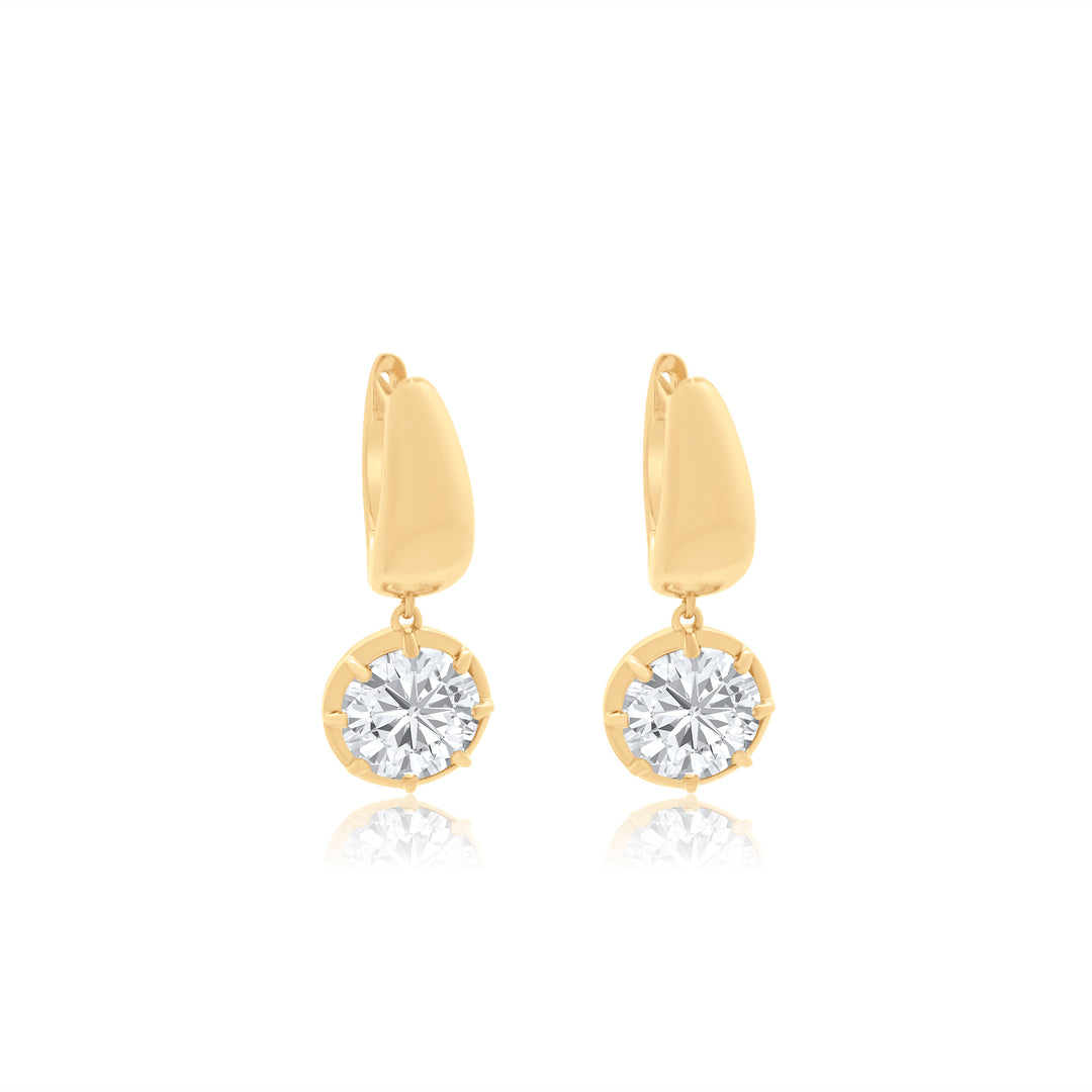 Classic Dangle Solitaire Hoops
