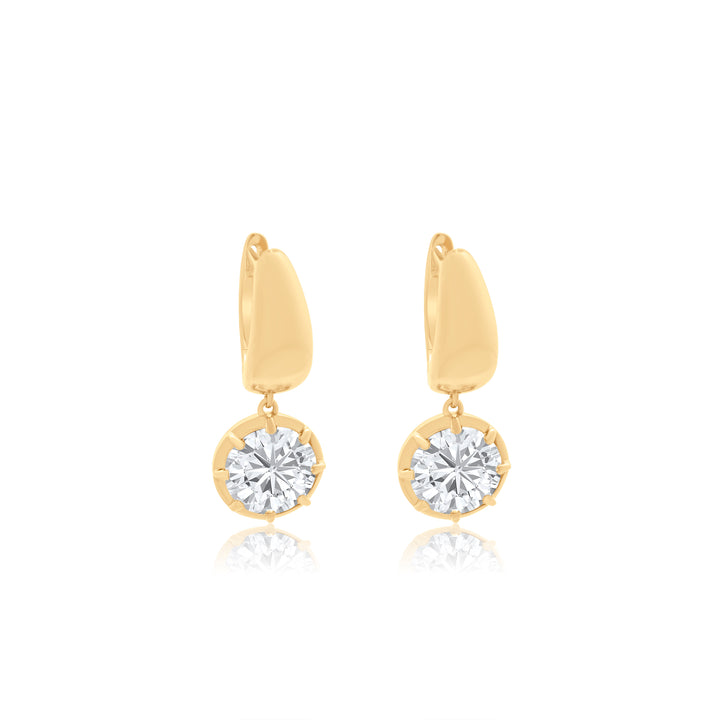 Classic Dangle Solitaire Hoops