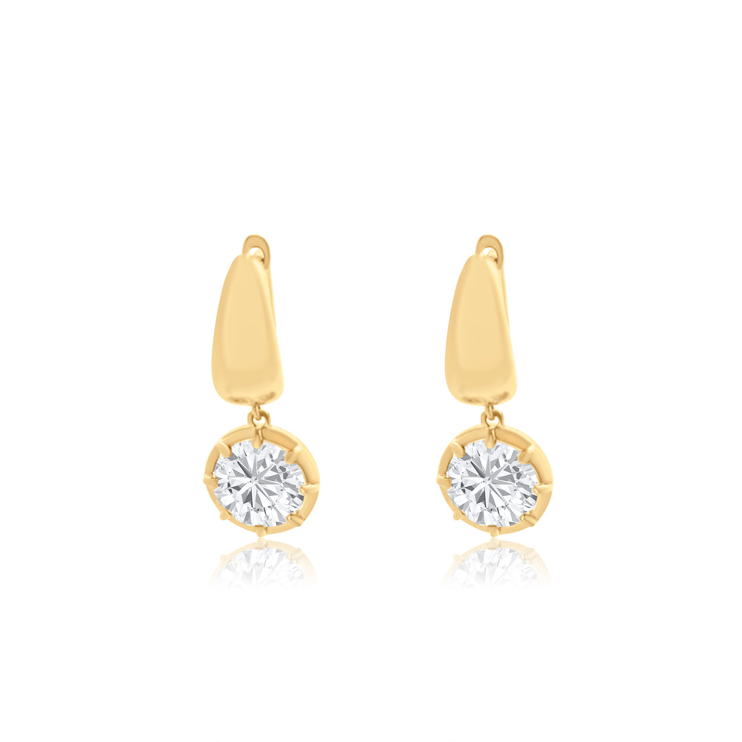 Classic Dangle Solitaire Hoops