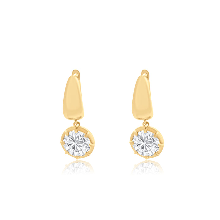 Classic Dangle Solitaire Hoops