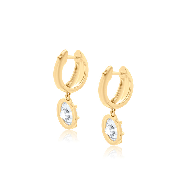 Classic Dangle Solitaire Hoops