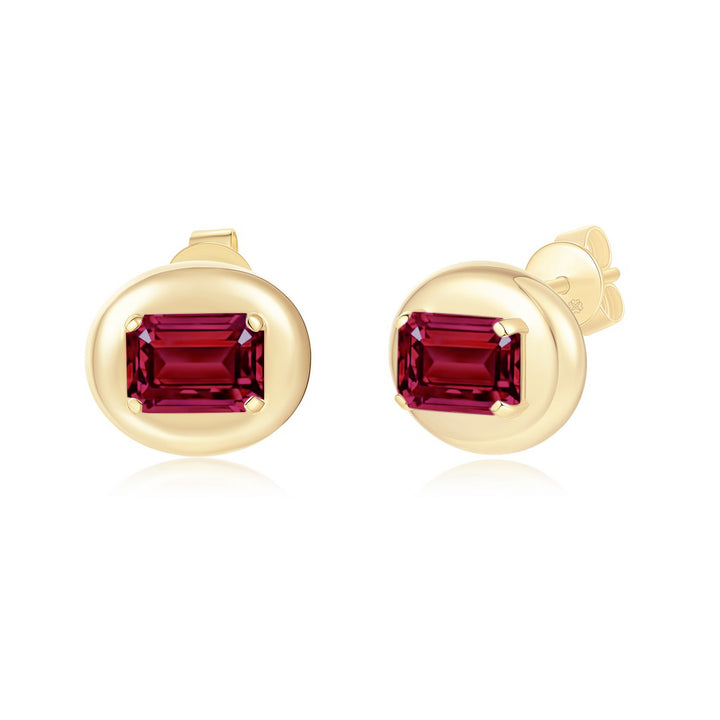 Garnet Bubble Earrings