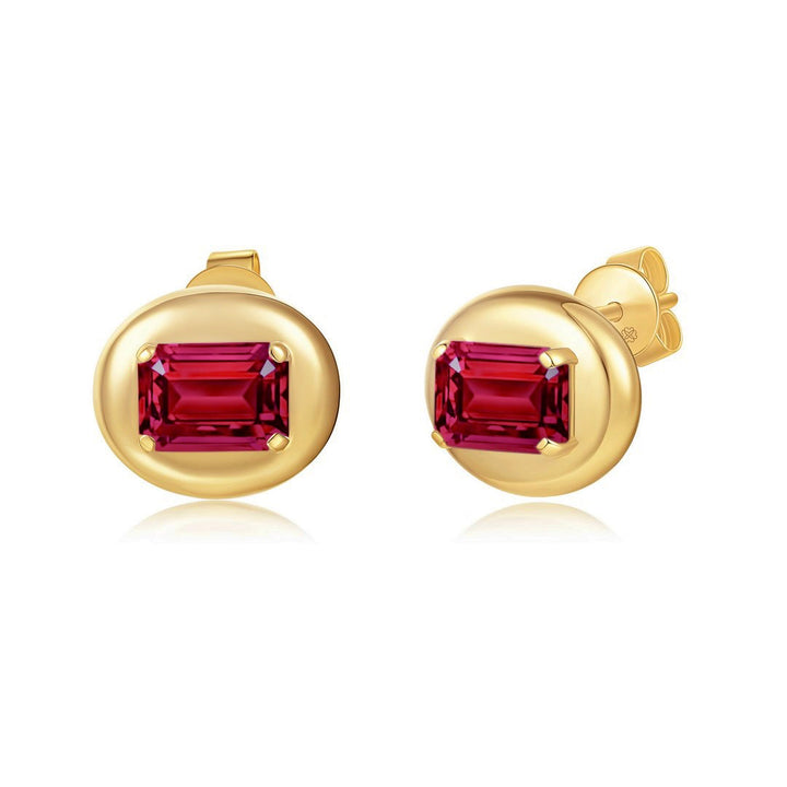 Garnet Bubble Earrings