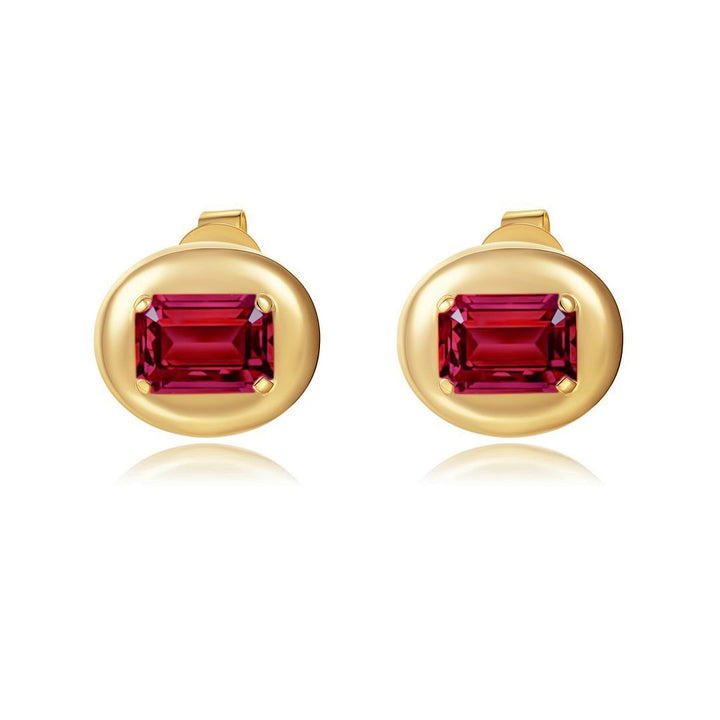 Garnet Bubble Earrings