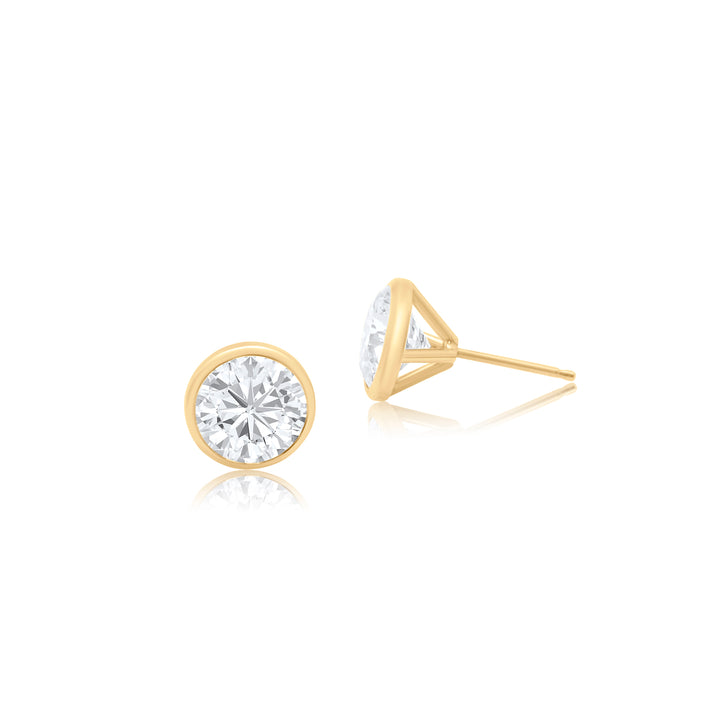Martini Bezel Diamond Studs