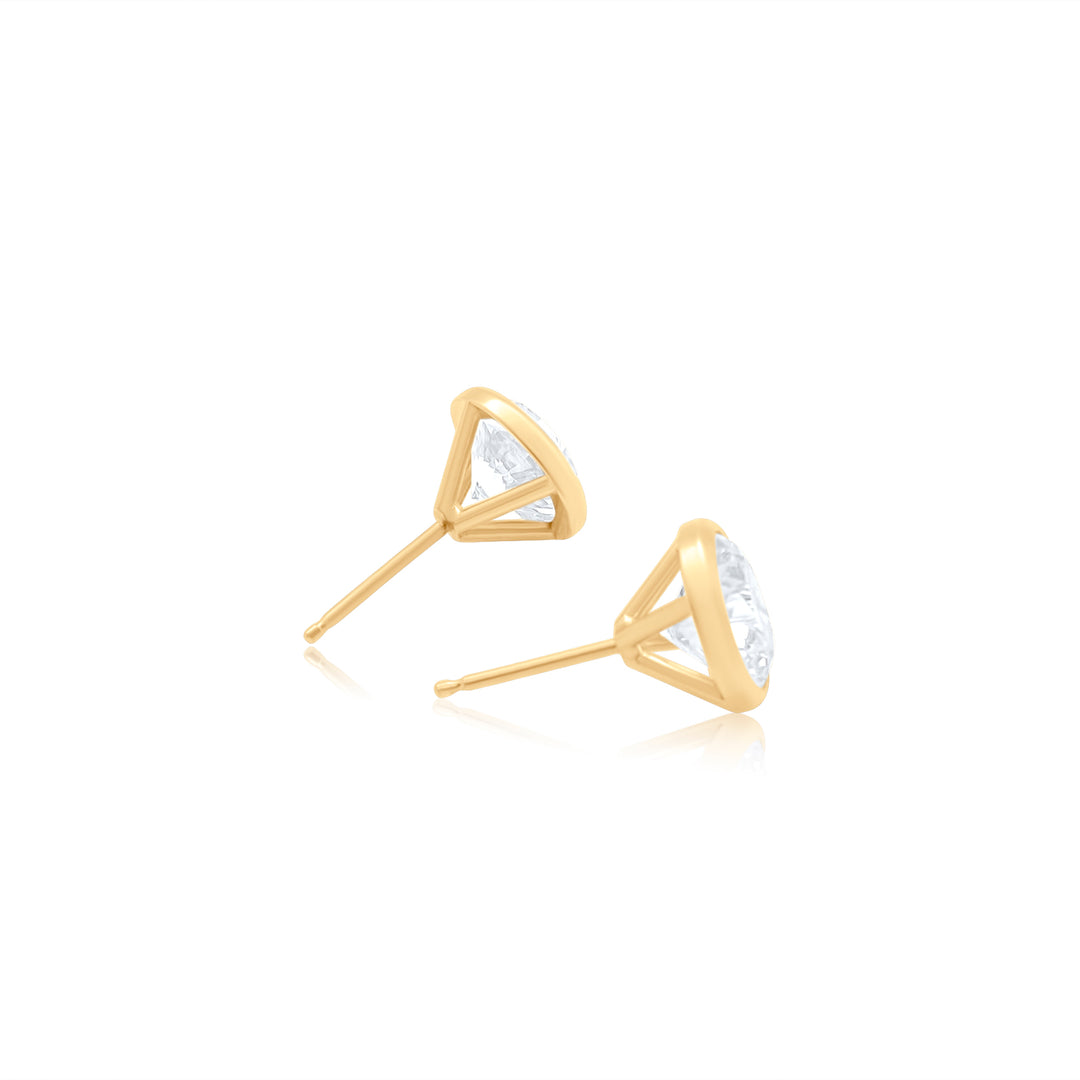 Martini Bezel Diamond Studs