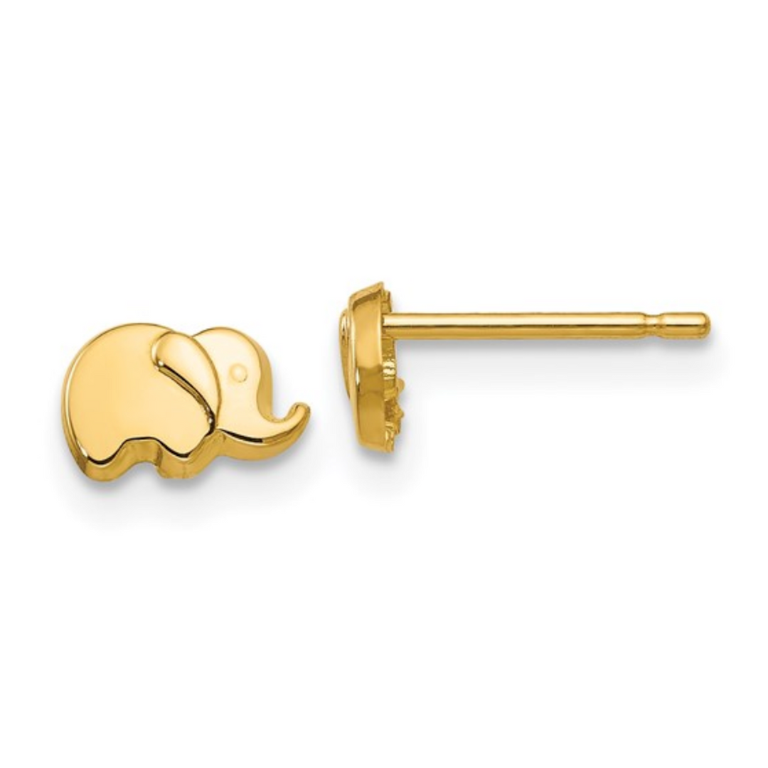 Mini Gold Elephant Studs