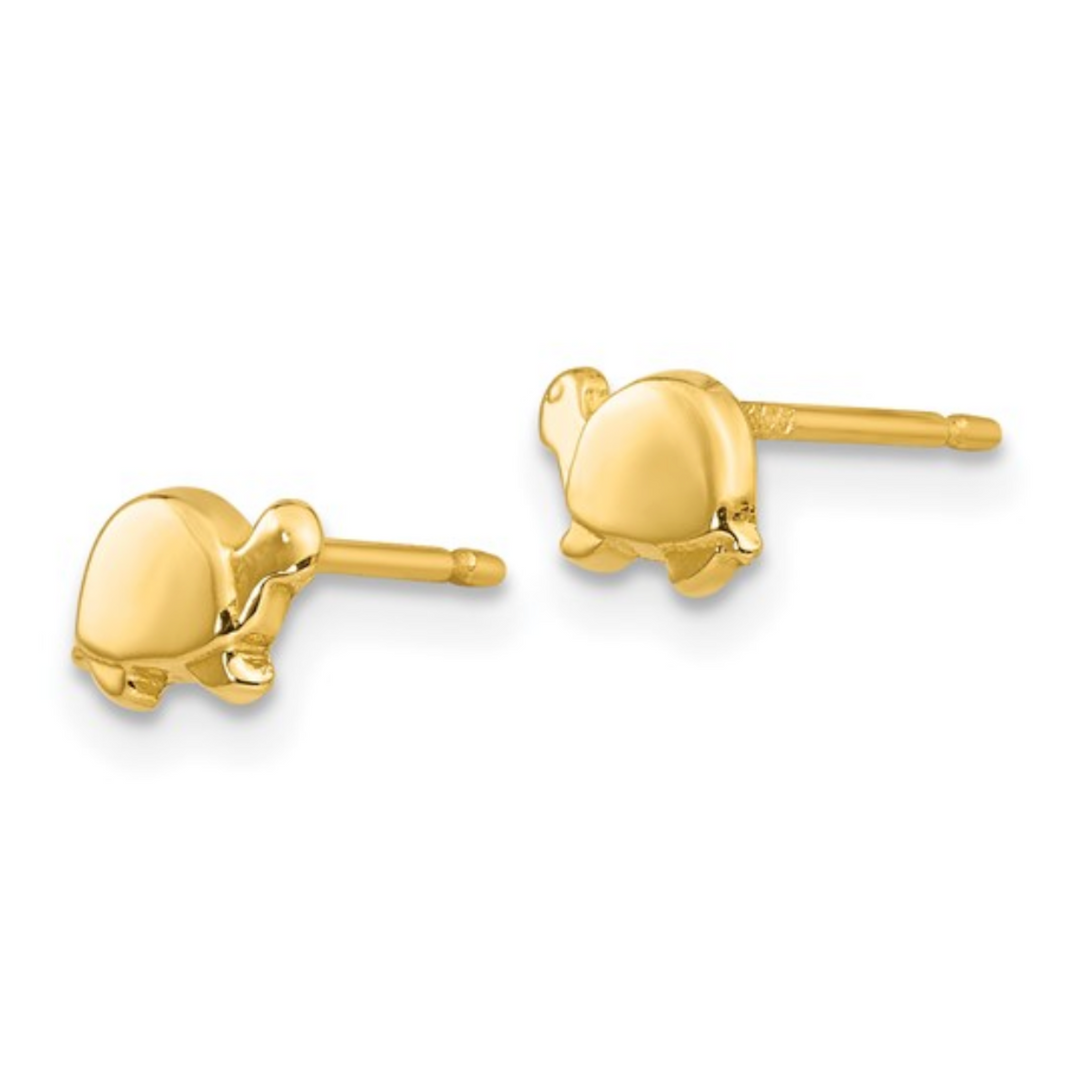 Mini Gold Turtle Studs