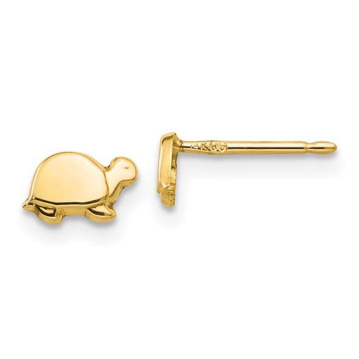Mini Gold Turtle Studs