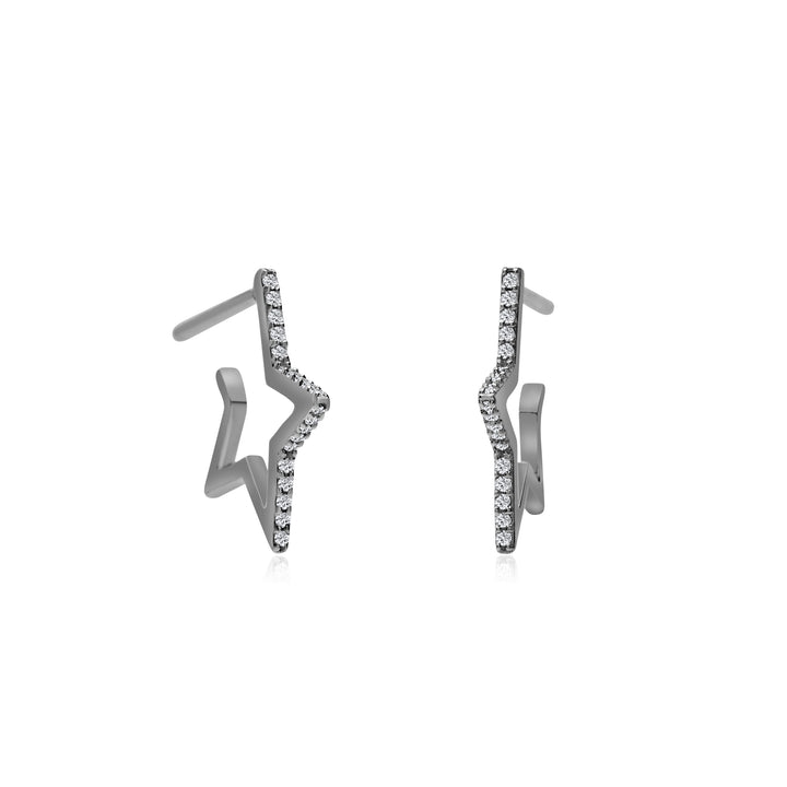 Open Diamond Star Studs