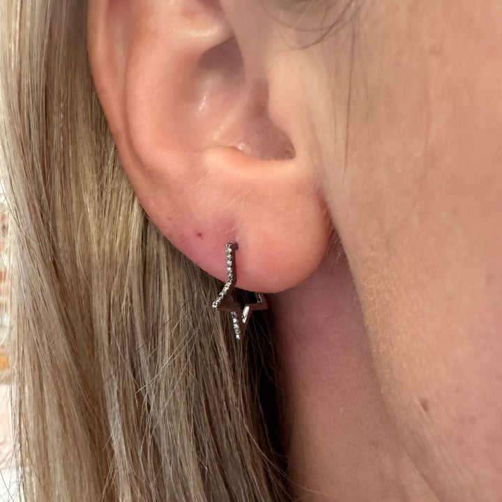Open Diamond Star Studs