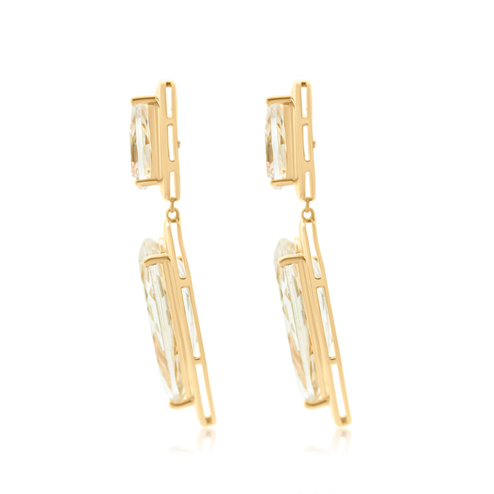 Pear Statement Drop Earrings