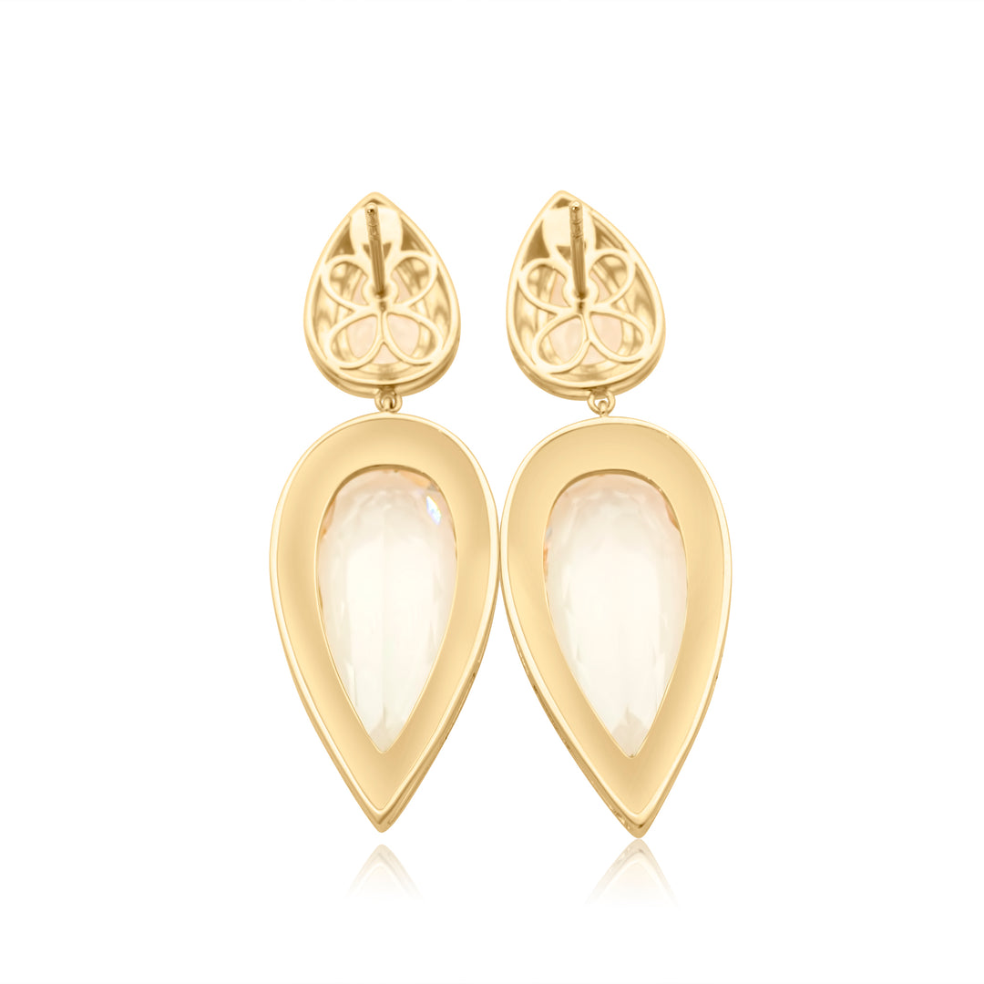 Pear Statement Drop Earrings