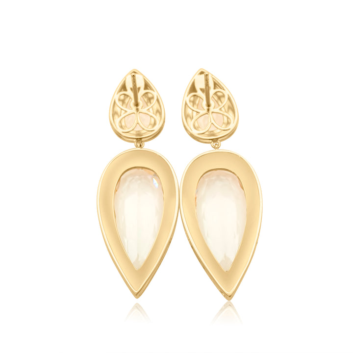 Pear Statement Drop Earrings