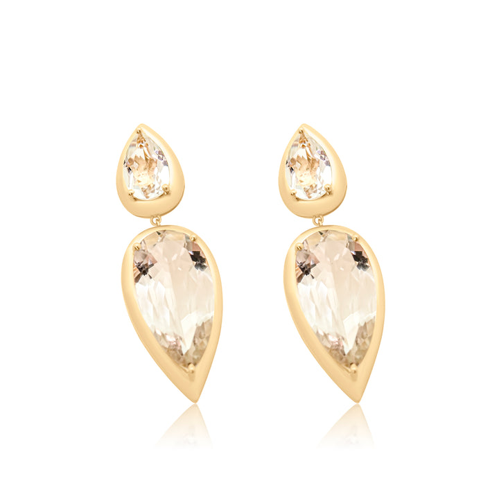Pear Statement Drop Earrings
