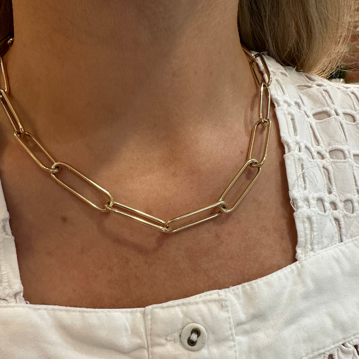Extra Large Oval Chain Necklace – S. Bell Designs