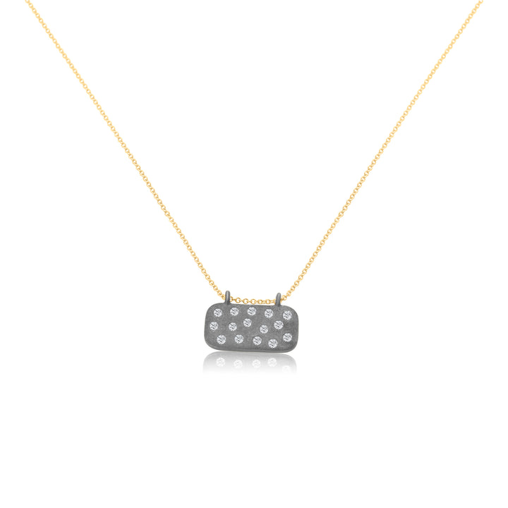 Diamond Inlay Tag Necklace