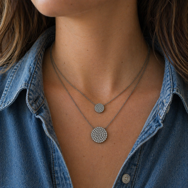 Diamond Disc Necklace