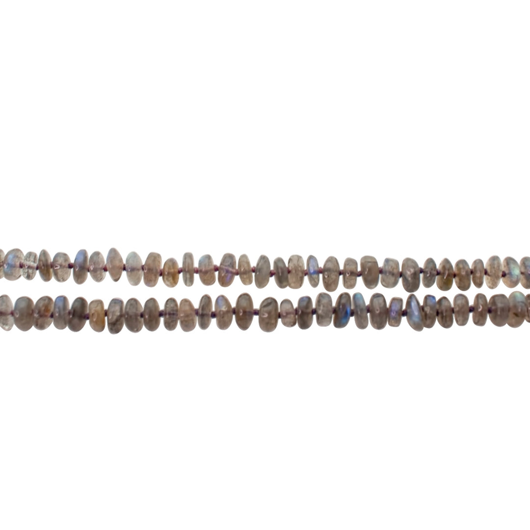 Labradorite Chunky Gemstone Necklace with Diamond Clasp