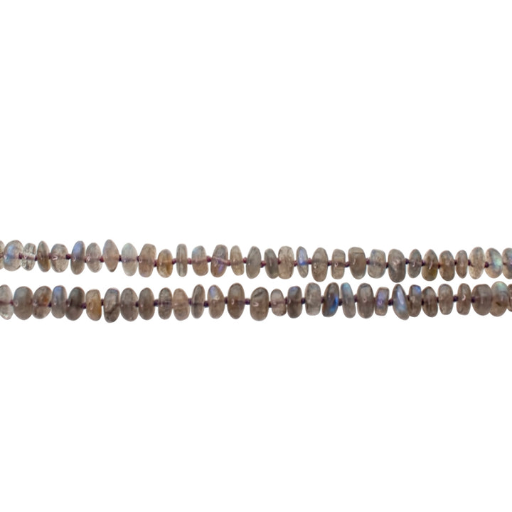Labradorite Chunky Gemstone Necklace with Diamond Clasp