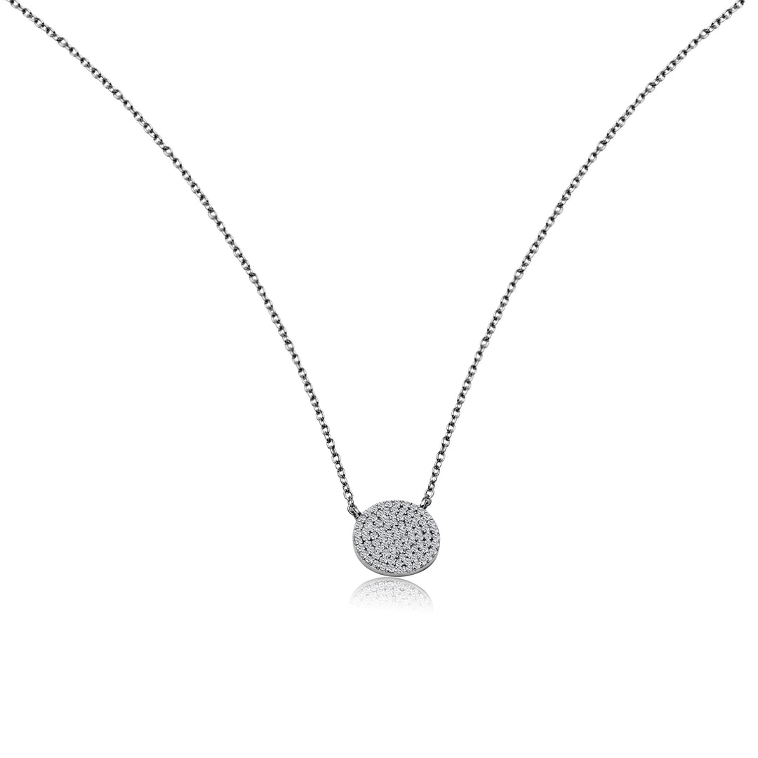 Diamond Disc Necklace