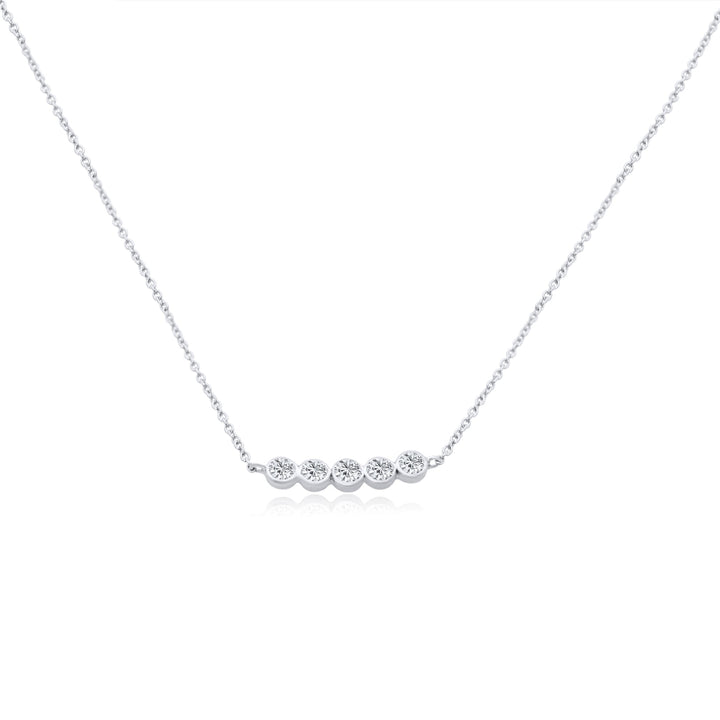 Bezel Diamond Bar Necklace