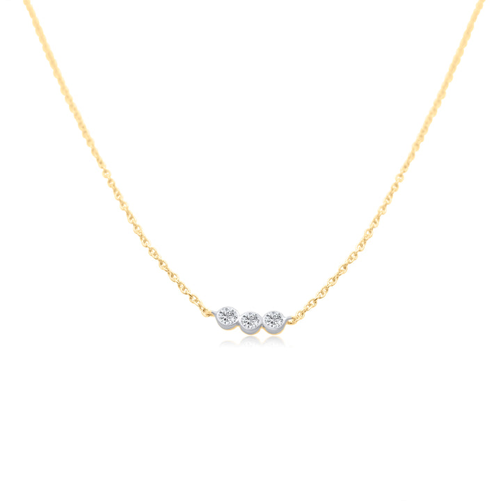 Bezel Diamond Bar Necklace