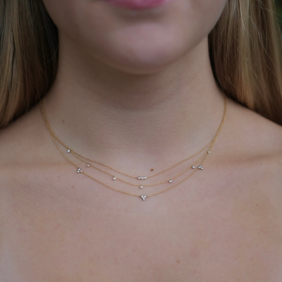 Bezel Diamond Bar Necklace
