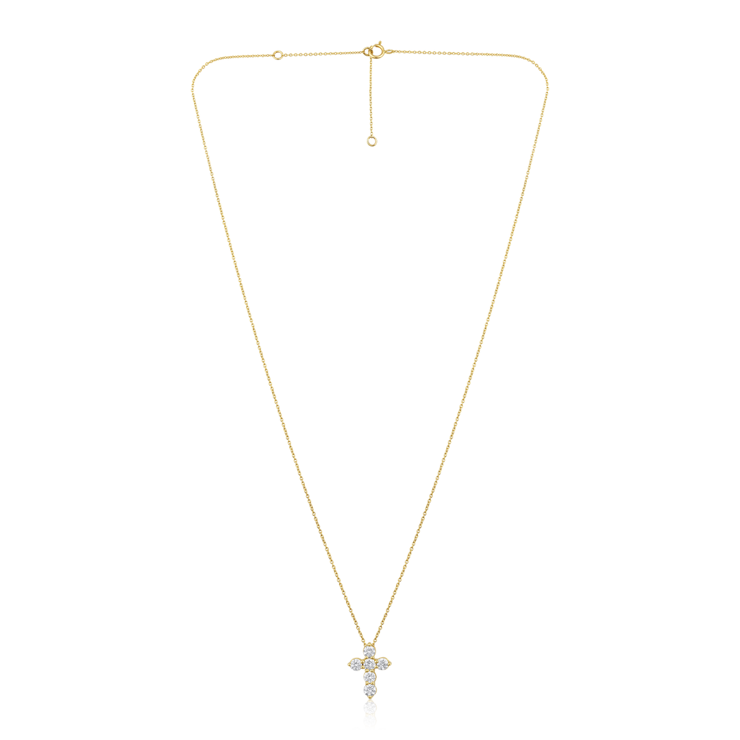Chunky Diamond Cross Necklace