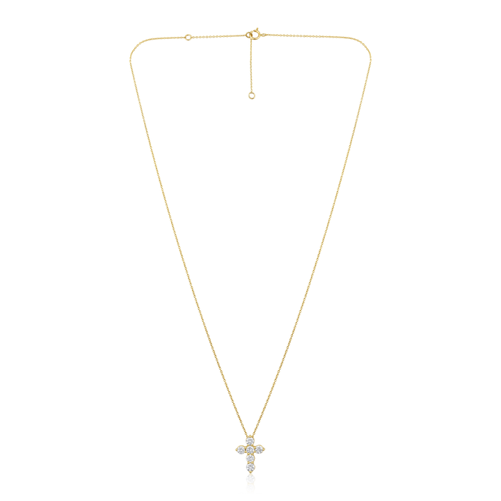 Chunky Diamond Cross Necklace