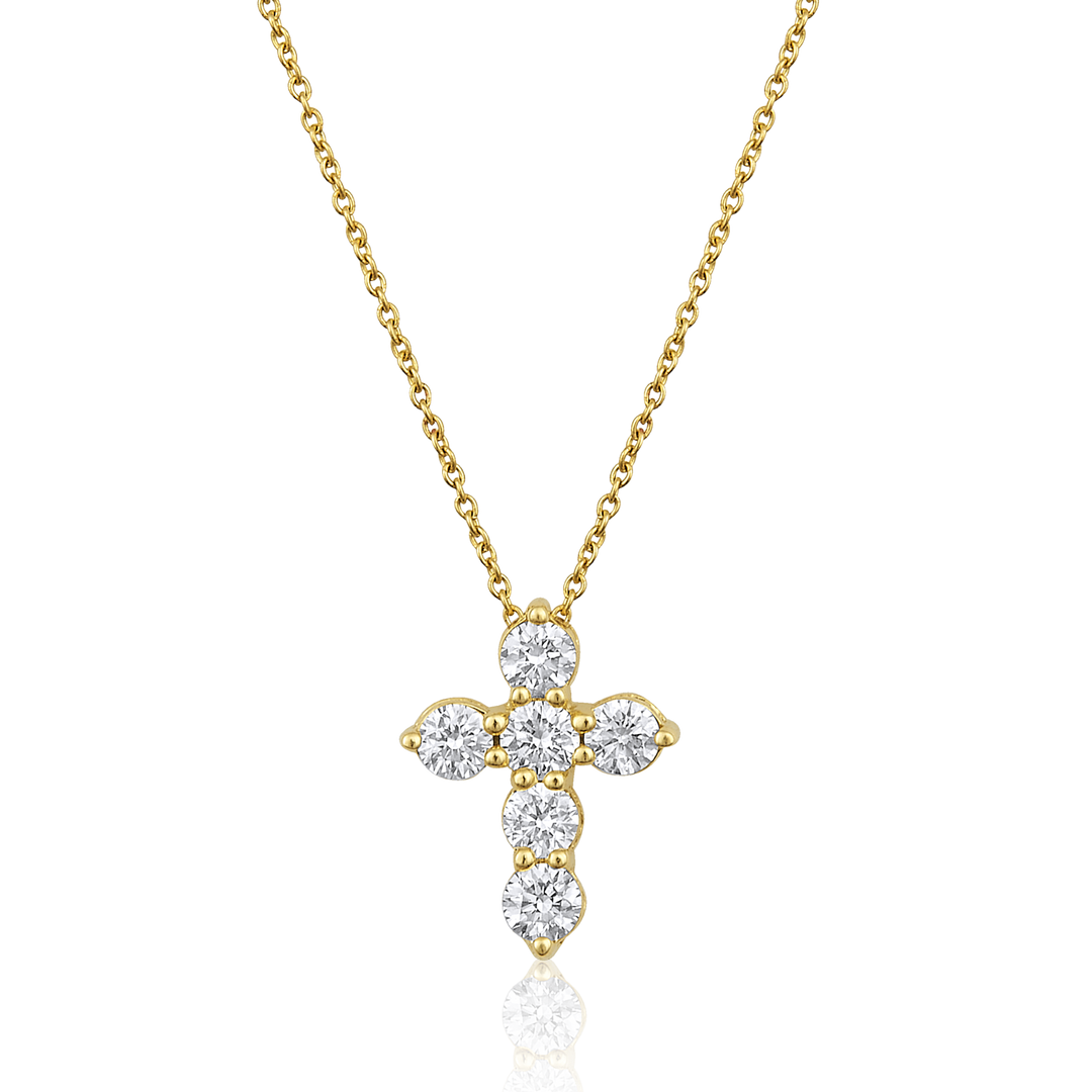 Chunky Diamond Cross Necklace