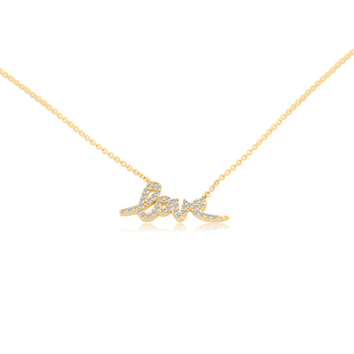 Cursive Diamond Love Necklace