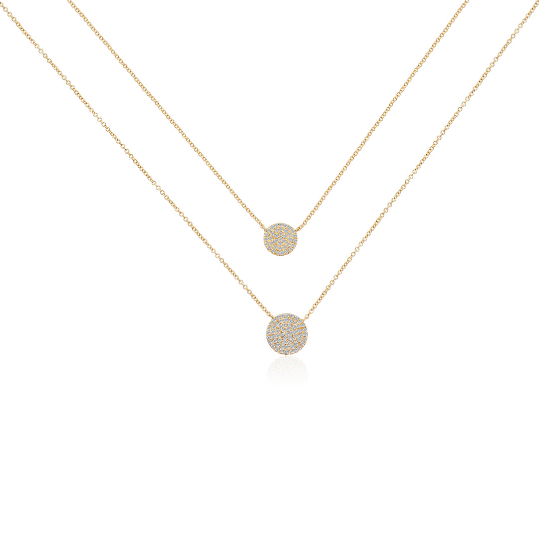 Diamond Disc Necklace