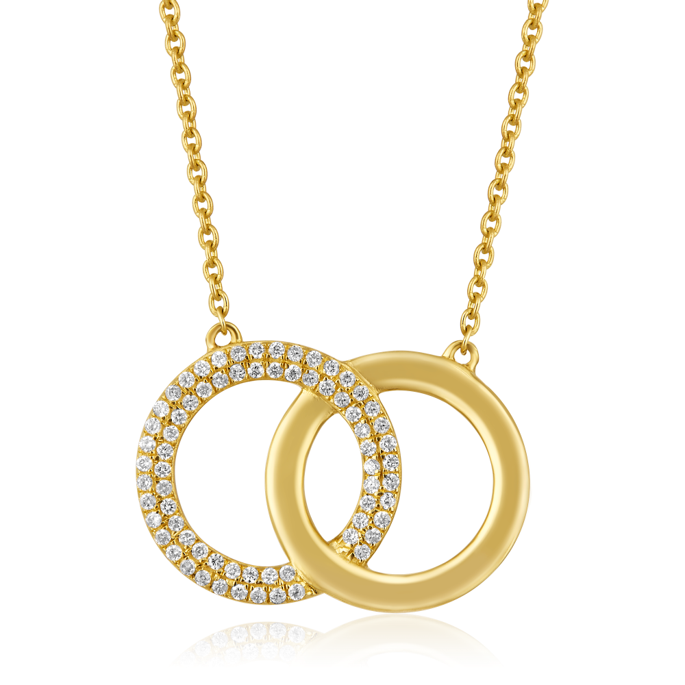 Interlocking Diamond Circle Necklace